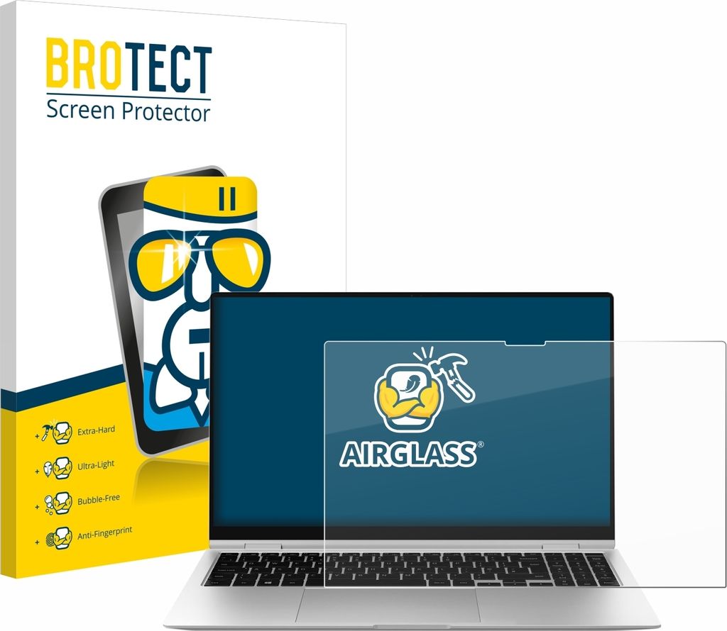 BROTECT Schutzglas für Samsung Galaxy Book2 Pro 360 15.6" Schutzfolie Panzer Folie Glas Display Schutz klar