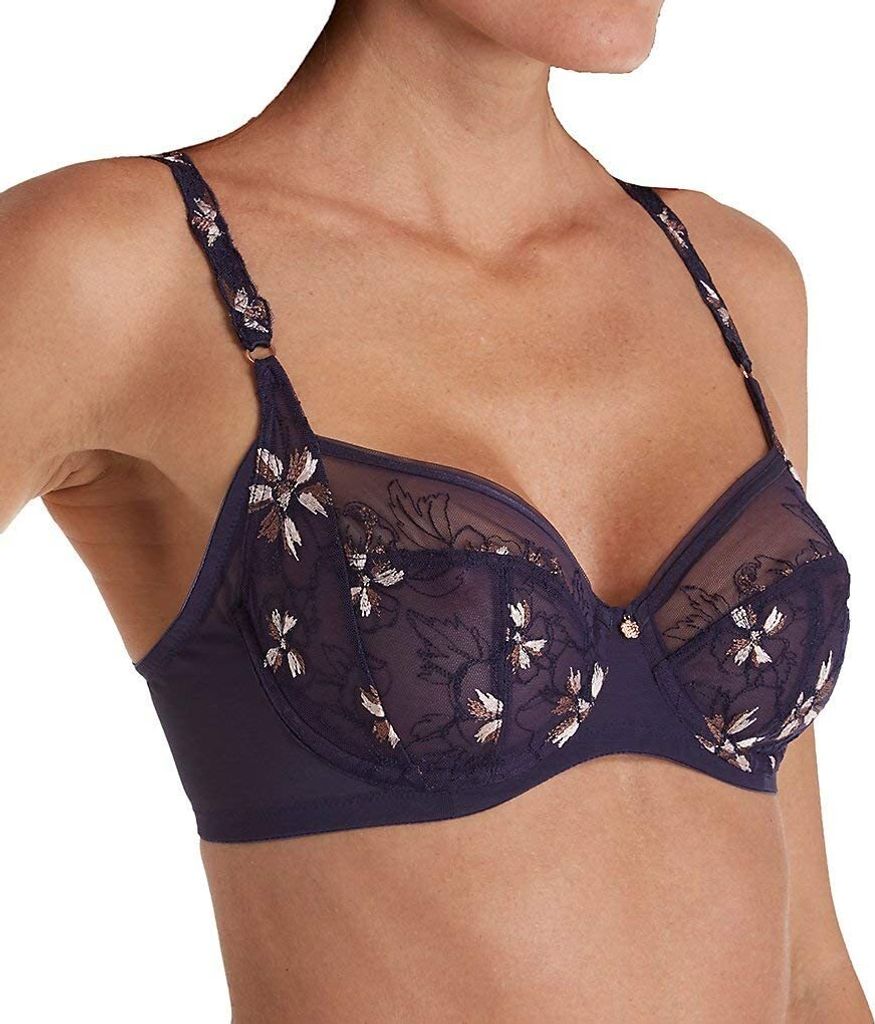 Triumph Jasmin Florale W mit Bügel Damen BH , Größe: 75G, Farbe: Blau (Skyline)