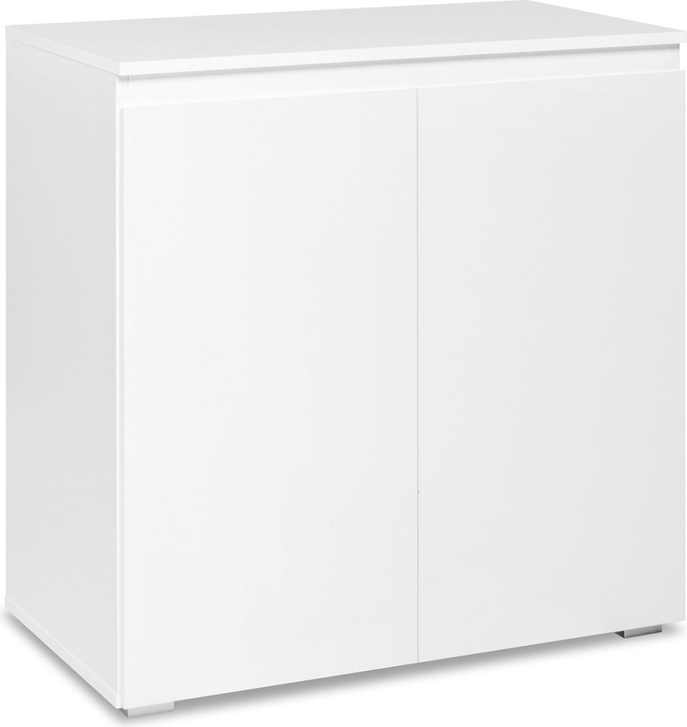 Kommode >Ravenna< in Weiß Matt - 80x80x40cm (BxHxT) Produktbild 