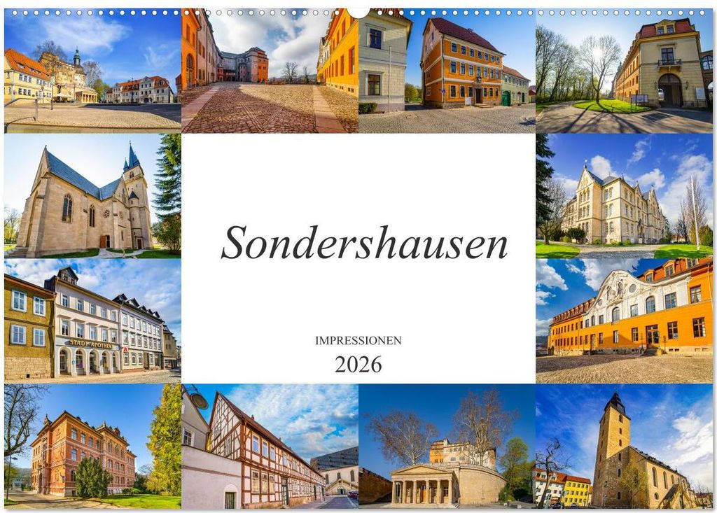 Sondershausen Impressionen (Wandkalender 2026 DIN A2 quer), CALVENDO Monatskalender