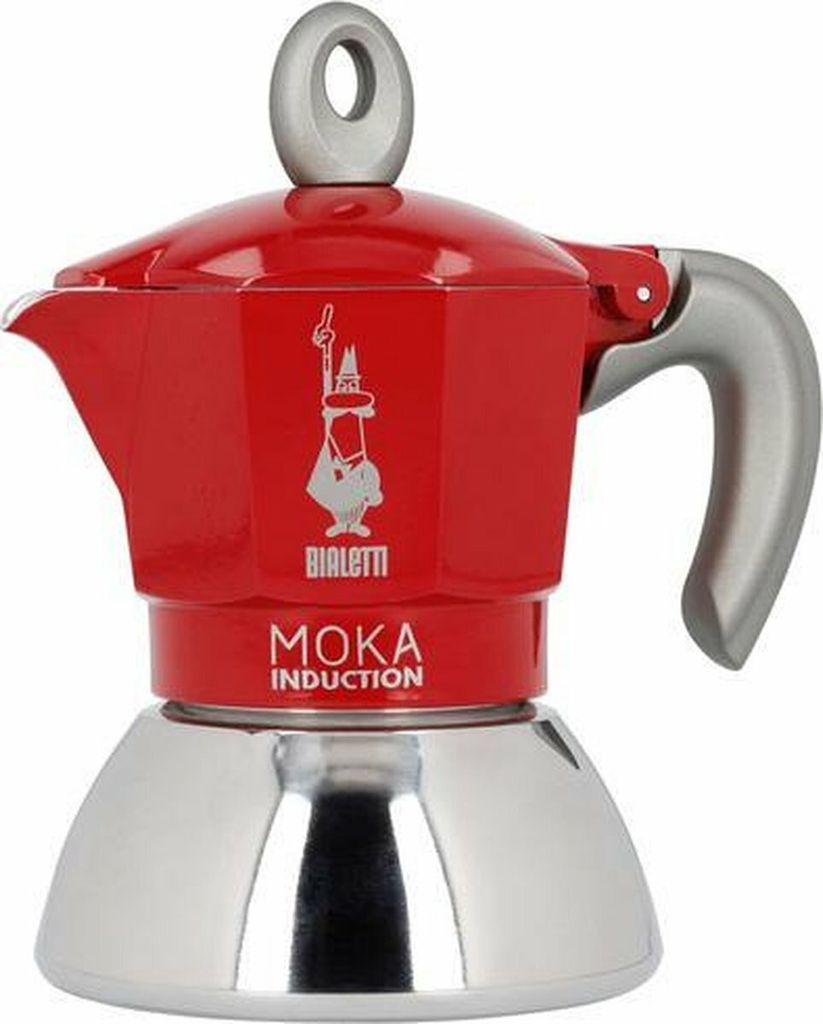 0006942 Bialetti MOKA INDUKTION ČERVENÁ NA 2 ŠÁLKY Produktbild 