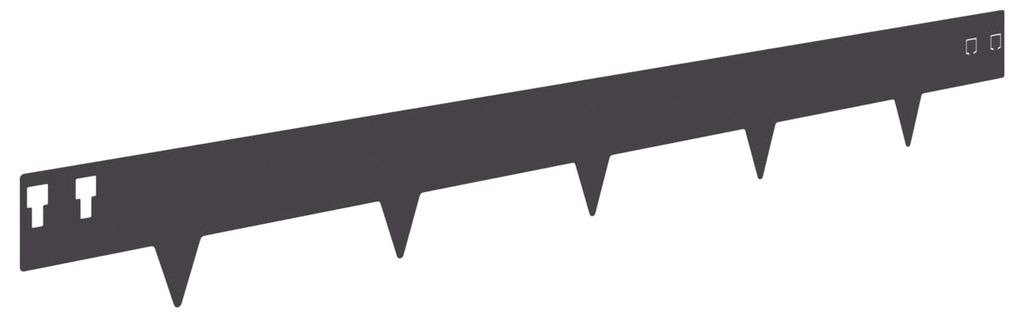 vidaXL Raseneinfassung 30 pcs 100 x 12 cm Stahl Schwarz
