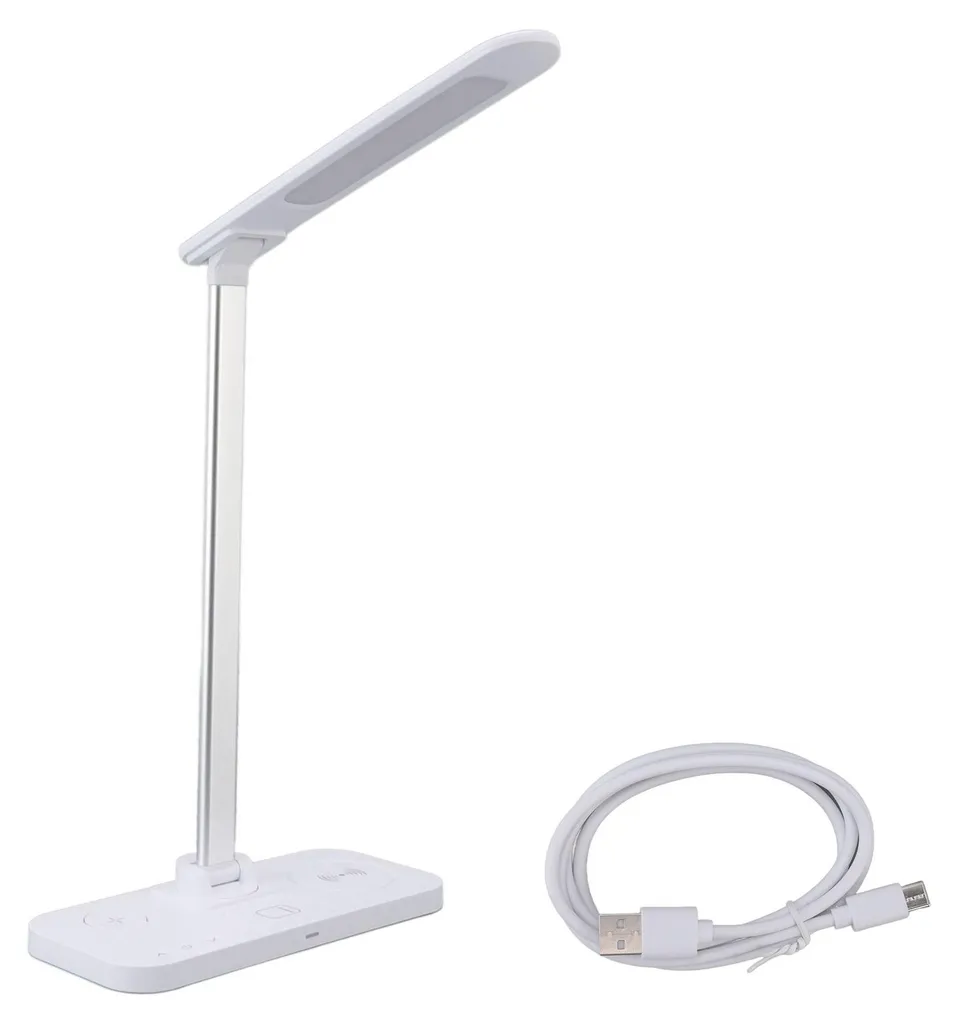 Lampe de table LED dimmable et station de charge sans fil rapide 15W