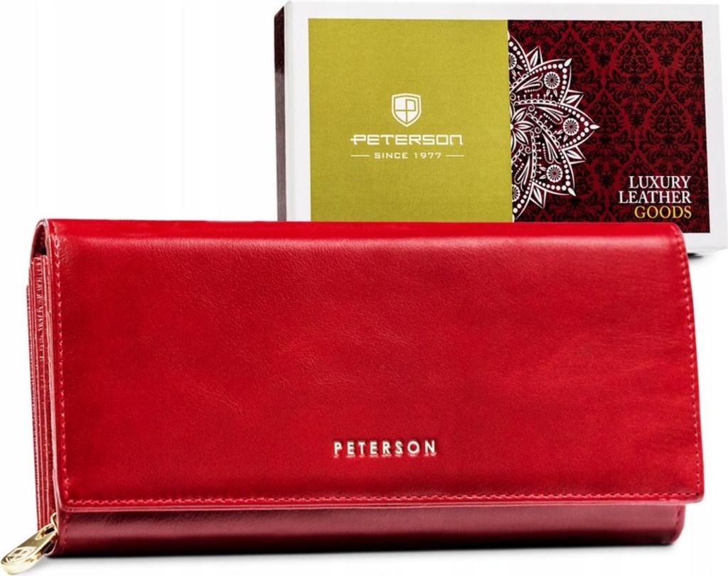 Peterson | Klassische Brieftasche aus Naturleder für Frauen