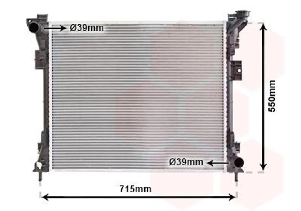 Radiateur de refroidissement pour Chrysler : Fiabilité VAN Wezel 07002104