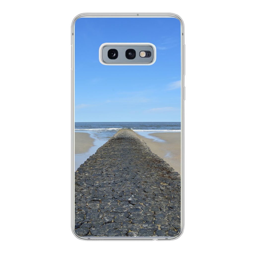 MuchoWow Handyhülle Schutzhülle Hülle für Samsung Galaxy S10e Nordsee - Strand - Wasser Silikon Softcase Handy Hülle - Handy