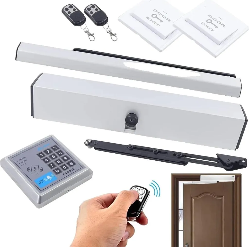 Serrure électrique automatique blanche pour grande porte de 120cm - WiFi