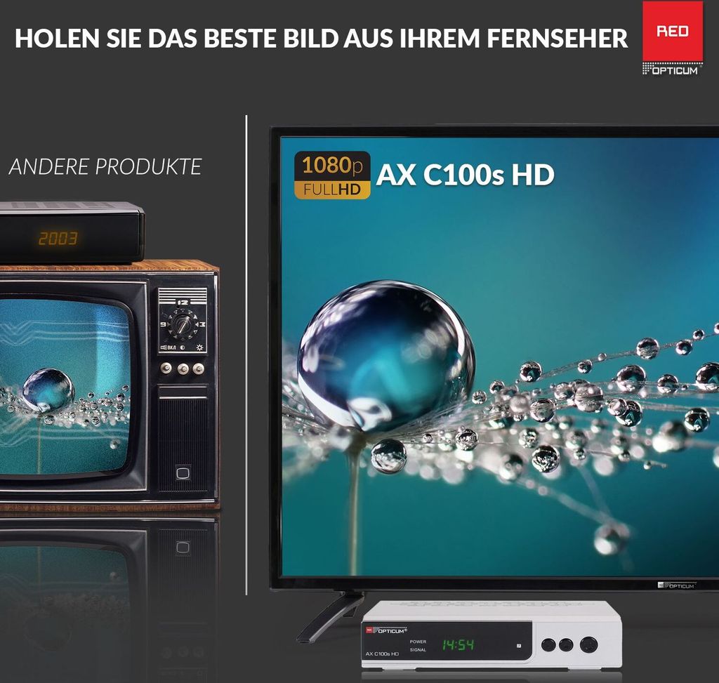 RED OPTICUM AX C100s Digitaler Kabel-Receiver HD - EPG - Produktbild 21