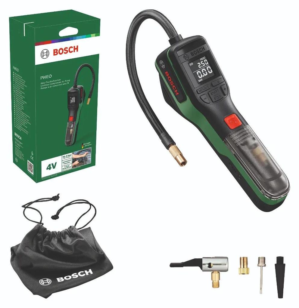 Bosch Akku-Druckluftpumpe PNEO, incl. Zubehör, Produktbild 