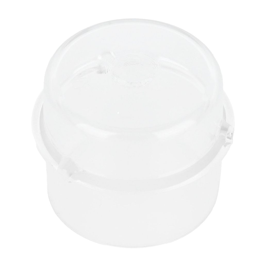 A clear plastic lid for a kitchen appliance.