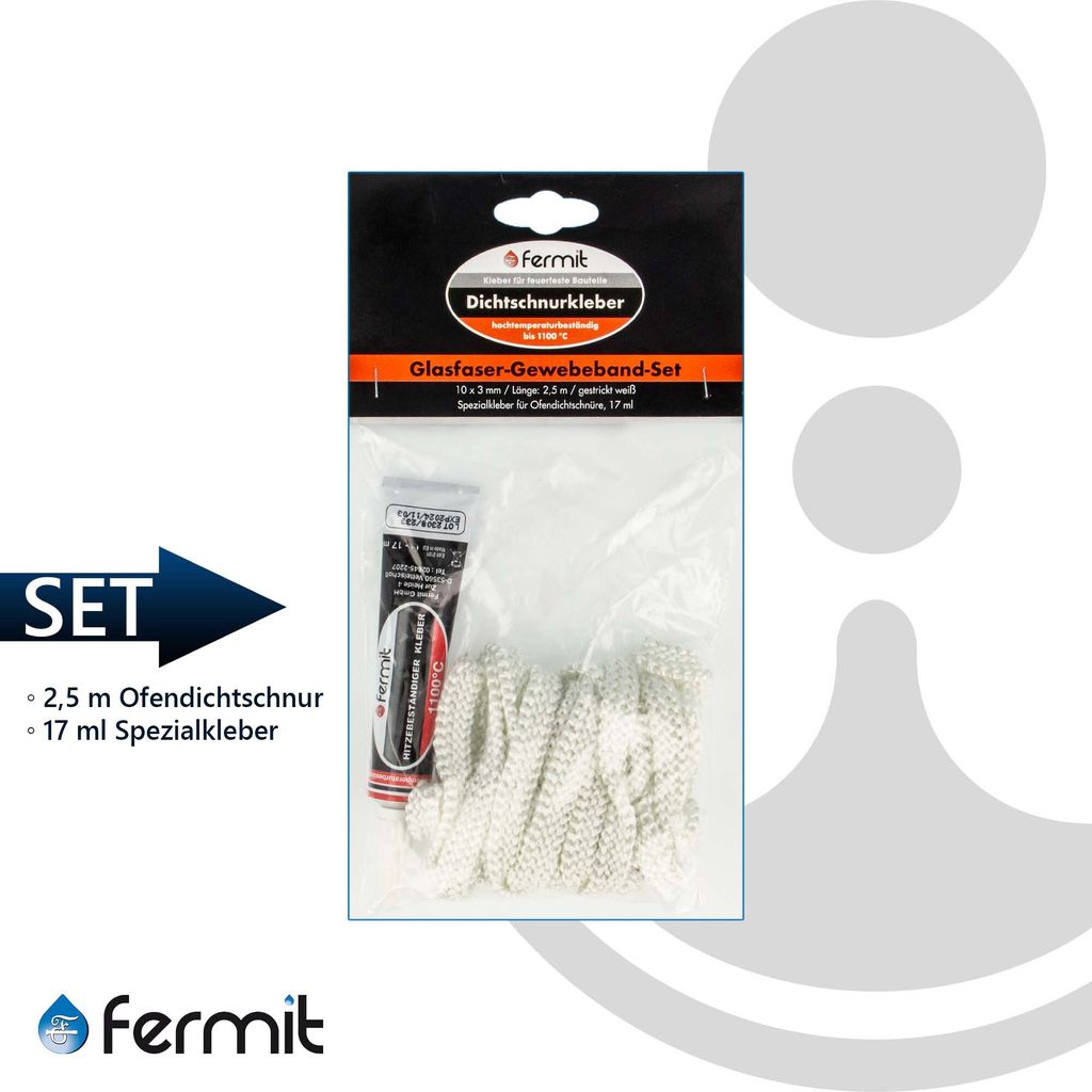 Fermit glasvezelband-set, gebreid, 10 x 3 mm x 2,5 m, met Productafbeelding 