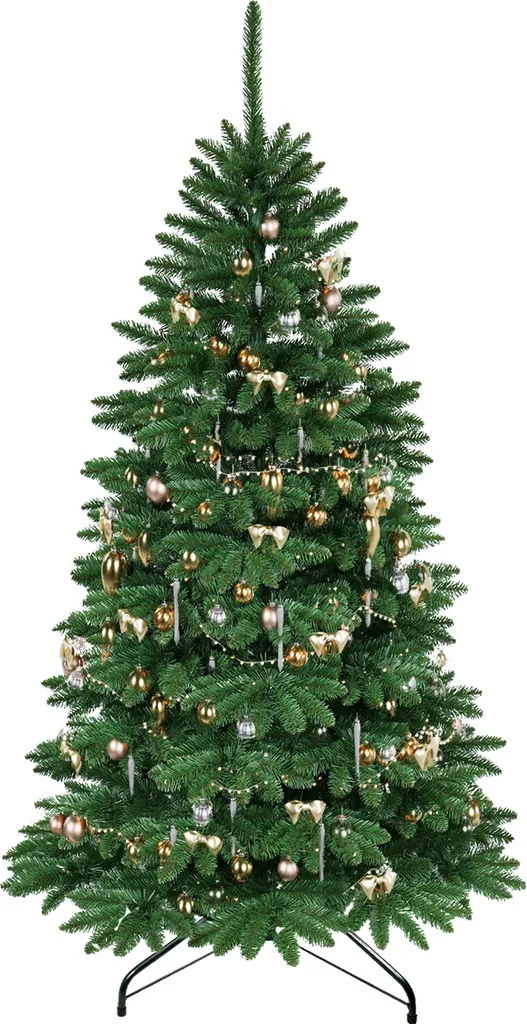 Arbre de Noël artificiel 120 cm dense épicéa NK13 avec pied de maintien