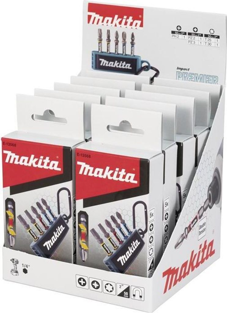 Makita Display Torsion Bitset 5tlg. - E-13568-10