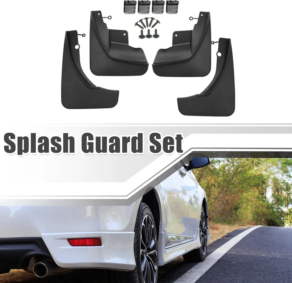 Jeu de Bavettes de Protection Jeep Cherokee 2011-2021 en ABS Noir Mat
