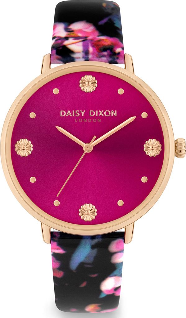 DAISY DIXON DD116BP Damen-Armbanduhr, Edelstahl-Gehäuse, Leder-Armband