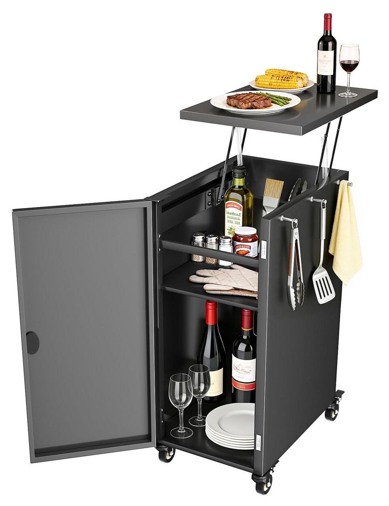 Grillwagen mit Stauraum und Haken - Modulare Trolley Produktbild 