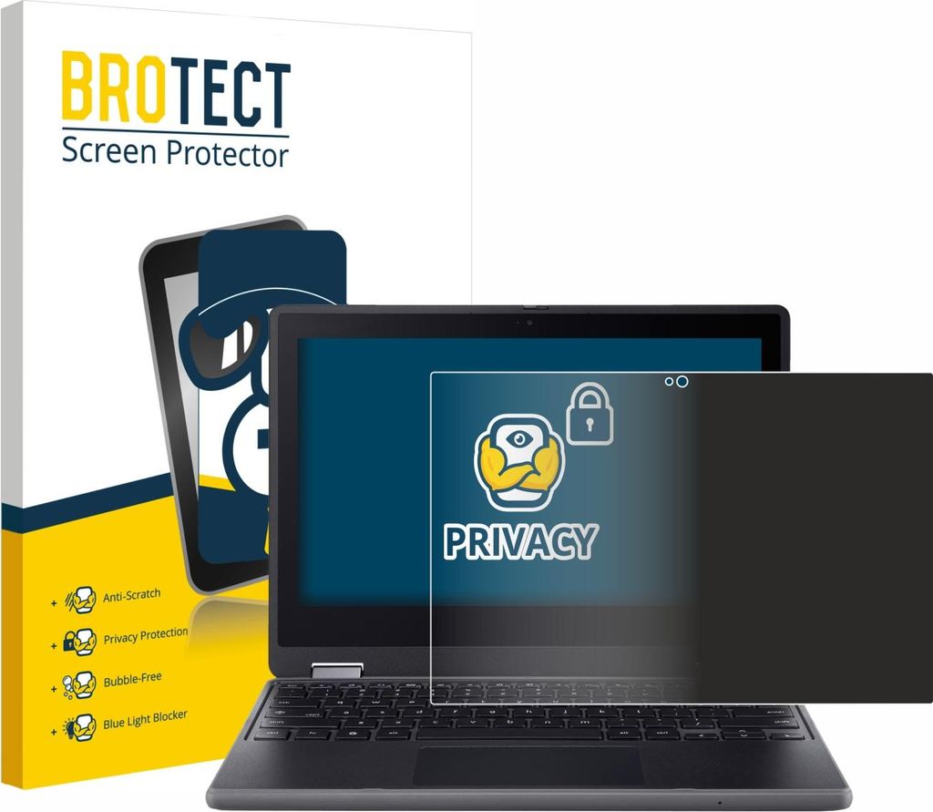 BROTECT Sichtschutzfolie für Acer Chromebook Spin 511 R757TN Anti-Spy Privacy Sichtschutz Blickschutz Folie Blaulicht-Schutz