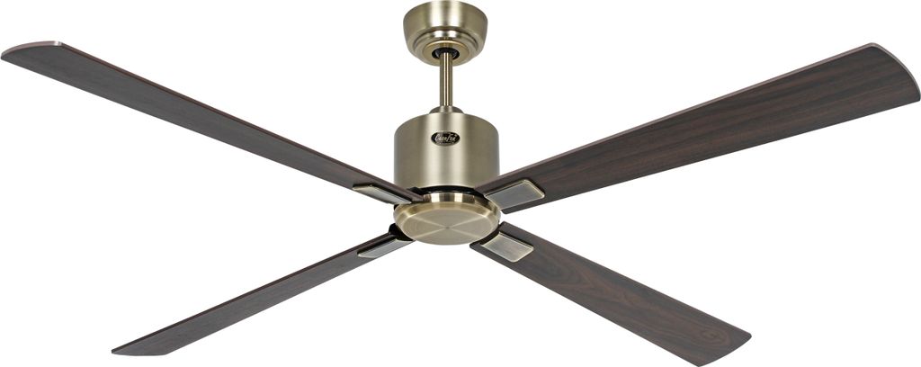 Energiespar Deckenventilator mit Fernbedienung Eco Neo III WiFi 152 cm Messing antik Flügel Nussbaum / Kirschbaum