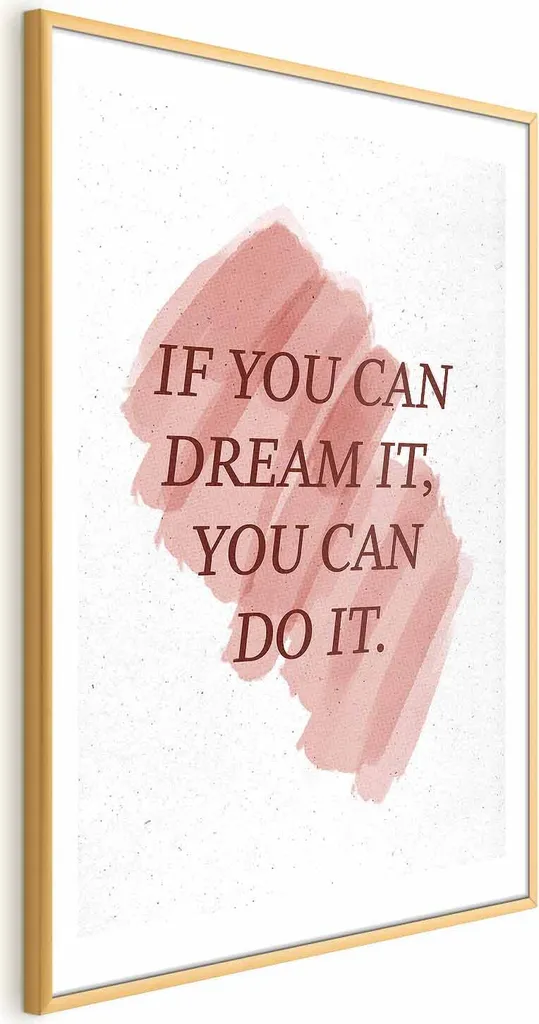 Quadro Motivazionale Ufficio 60x90 You Can Do It - Cornice Oro Luxury
