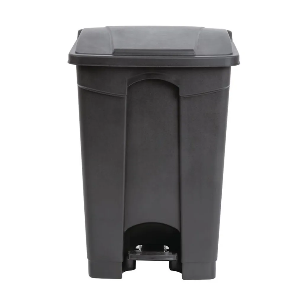 Collecteur de déchets à pédale noir 45L Jantex pour cuisine et bureau