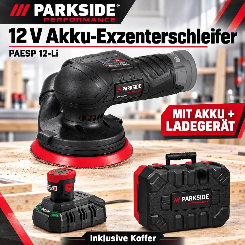 PARKSIDE Performance 12V Akku-Exzenterschleifer PAESP 12-Li Produktbild 