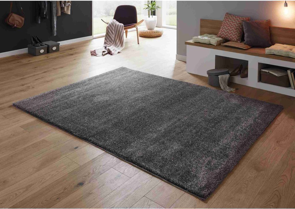 Astra Hochflorteppich SAVONA Anthrazit 67 x 130 cm
