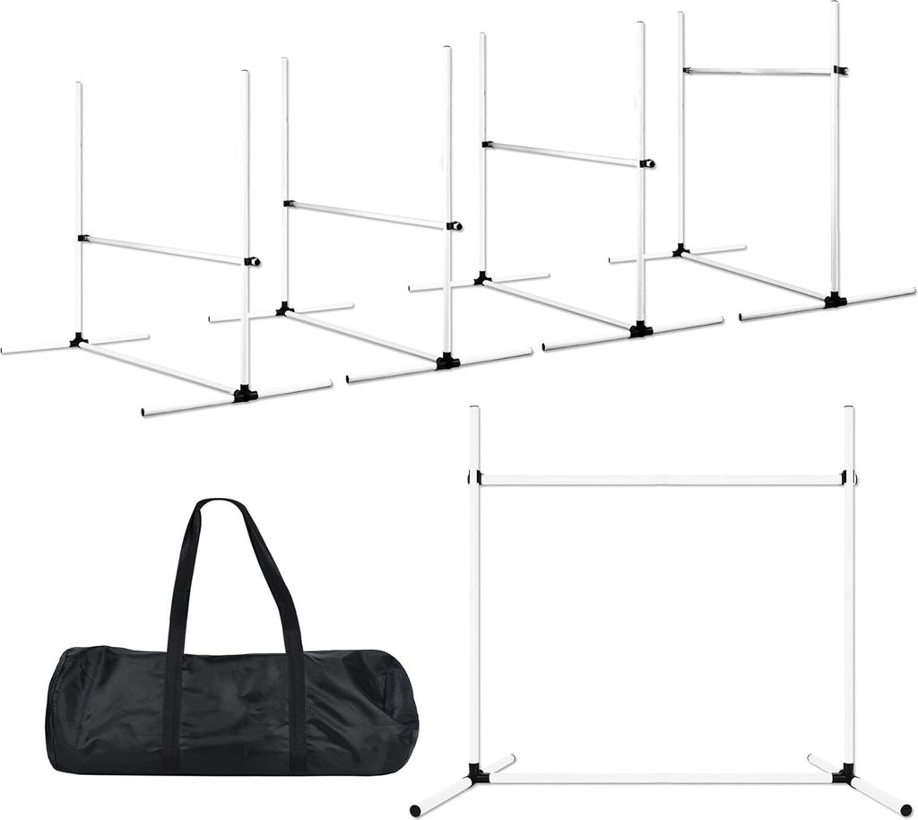 JOIEYOU 4-er Agility Hürdenset PVC Slalom Haustier Produktbild 