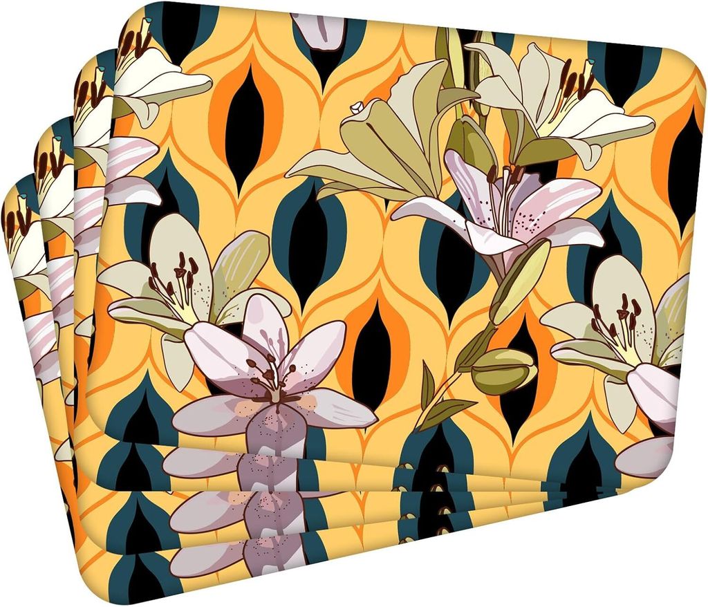 Sada 4 kusů prostírání 40x30 cm Květiny 6 prostírání Obrázek produktu 