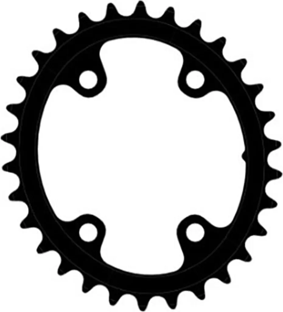 Rotor Q Ring 31T Plateau Ovale Noir 80 BCD pour Shimano GRX 11/12V