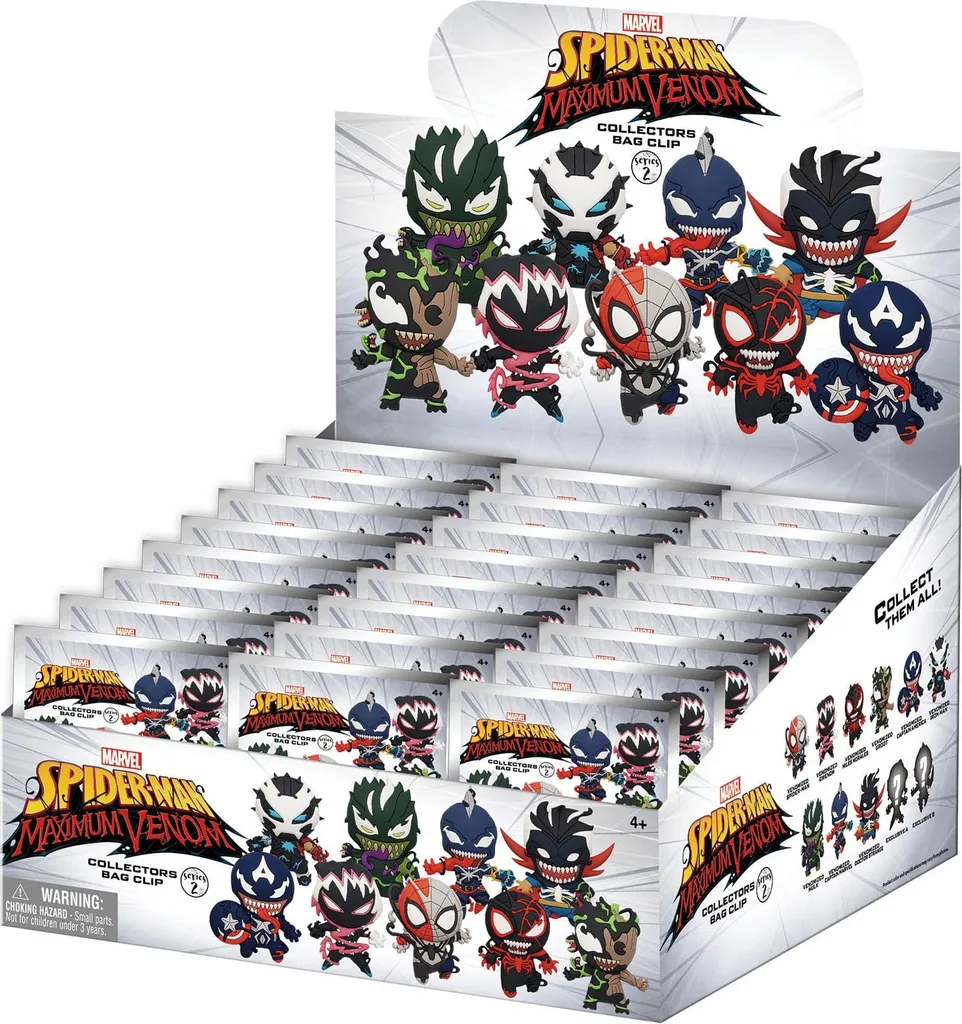 Figurine Venom 3D Porte-clés en PVC Série 2, Display Box de 24 Unités