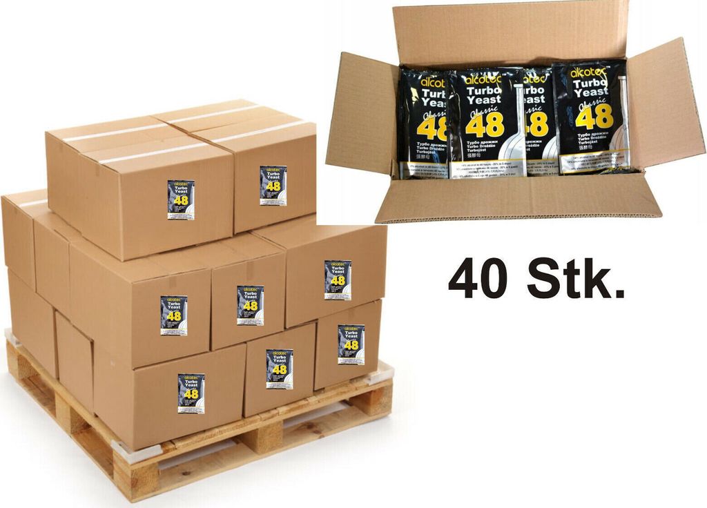 40 Stück AlcoTec Turbohefe 48 Classic Vodka Gärhefe 20% Produktbild 