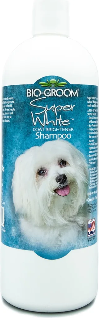 BioGroom Super White Dog Shampoo - Per manti bianchi e chiari, concentrato 1:8, 946 ml (diluito 8,5 L)