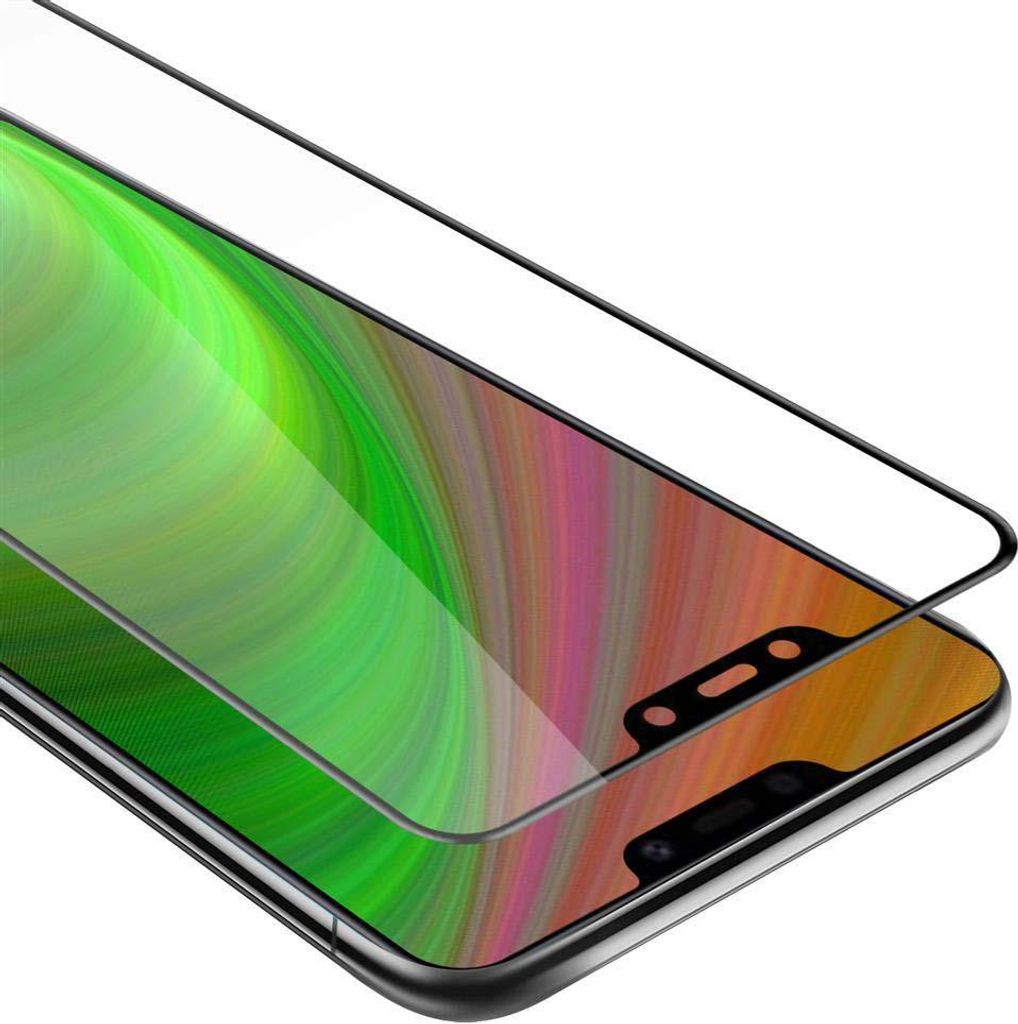 Cadorabo Panzerfolie für Vivo Y81i Schutzfolie in Schwarz Vollbild Folie Tempered Display Schutzglas