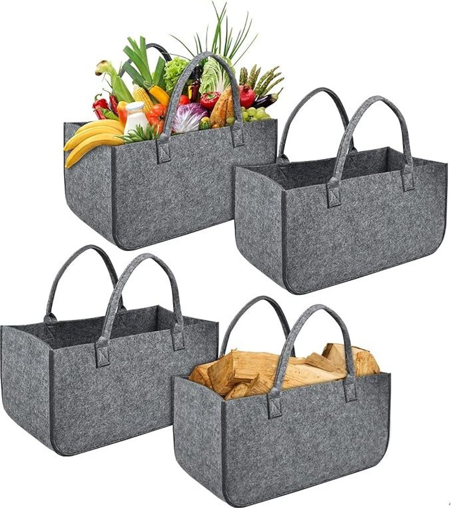 JOIEYOU Panier à bois en feutre pour le bois de cheminée Image du produit 