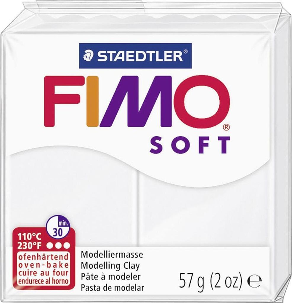 STAEDTLER Modelliermasse Fimo soft weiß Image du produit 