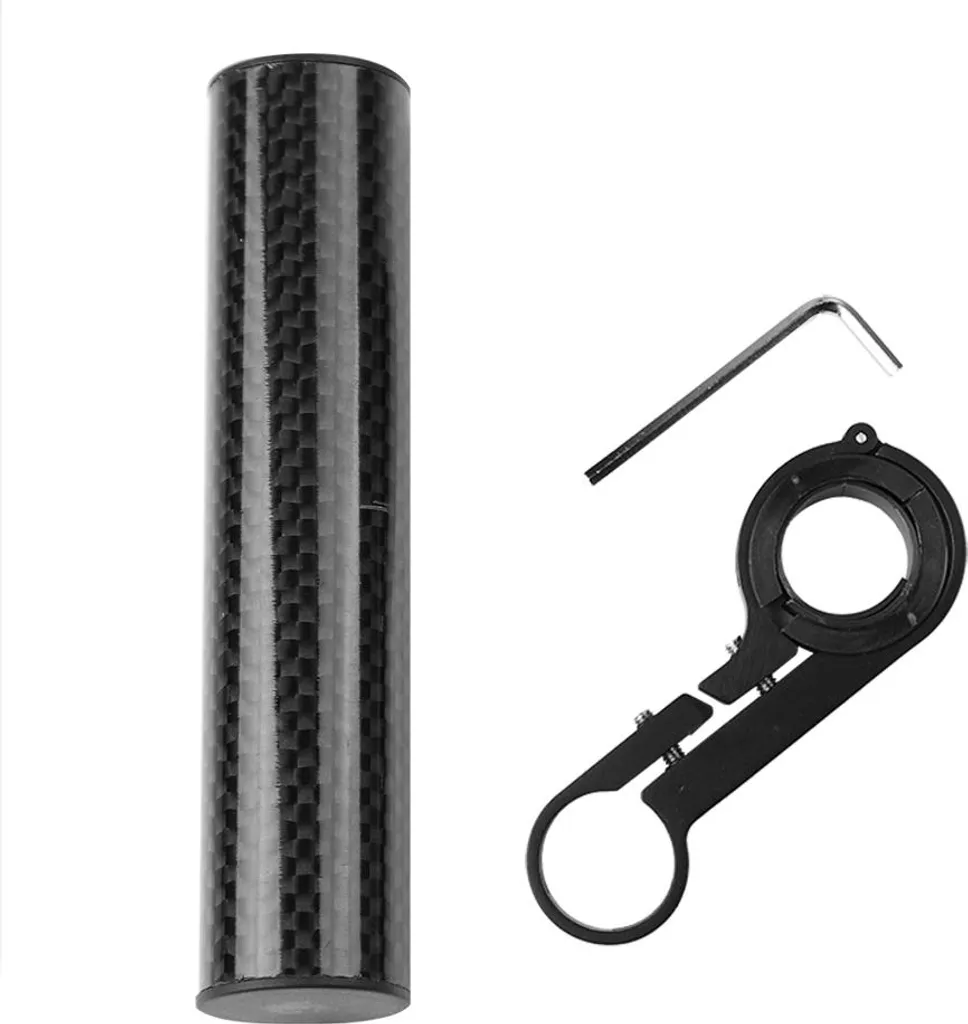 Telaio di prolunga per bicicletta -Barbe da sella -Accessori -Bicicletta -Lampade -Porta telefono (Tubo in carbonio nero da 10 cm)