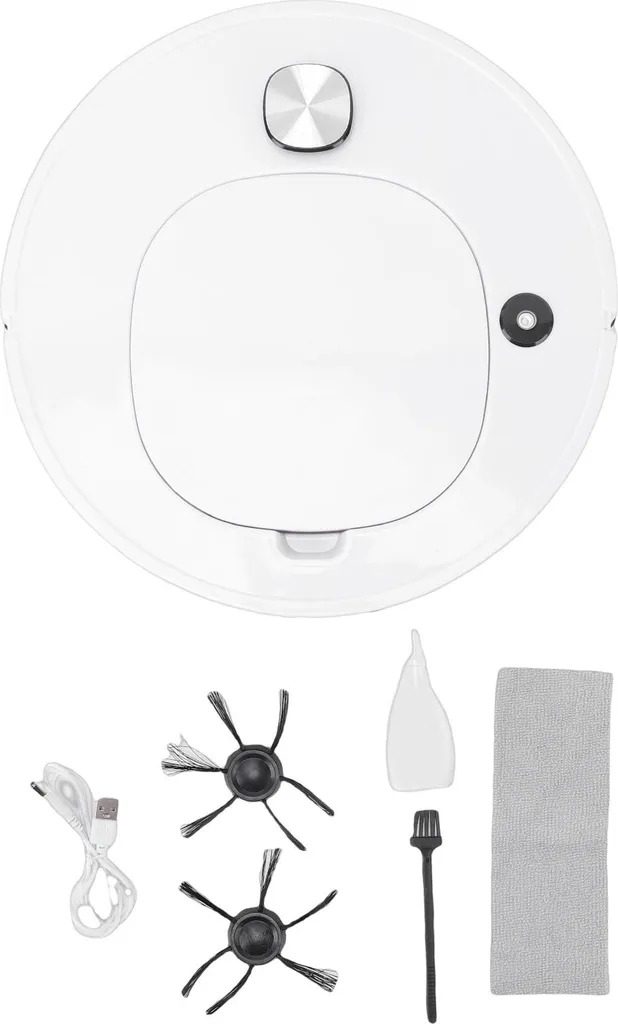 Aspirateur robot V12 avec lavette, nettoyeur automatique 4 en 1 noir