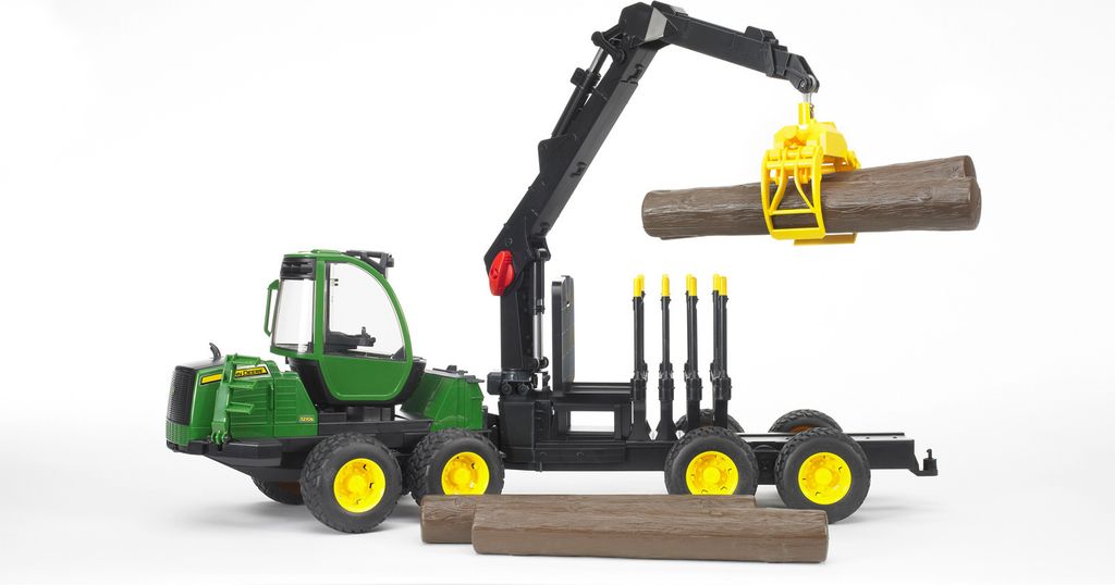 Bruder 02133 - John Deere 1210E bagr s drapákem na dřevo, Obrázek produktu 16