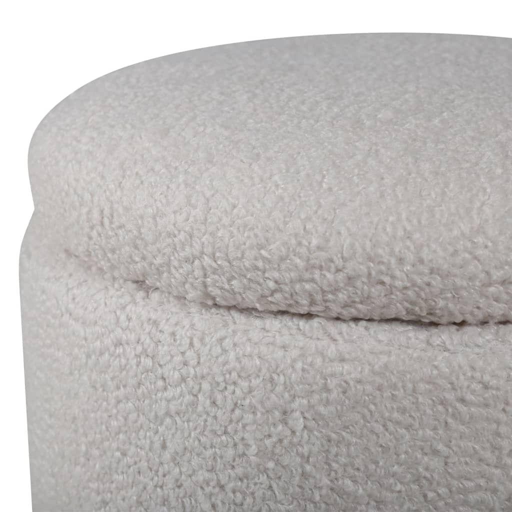 Limpen Pouf Ø32cm mit Aufbewahrung weiß. Produktbild 8