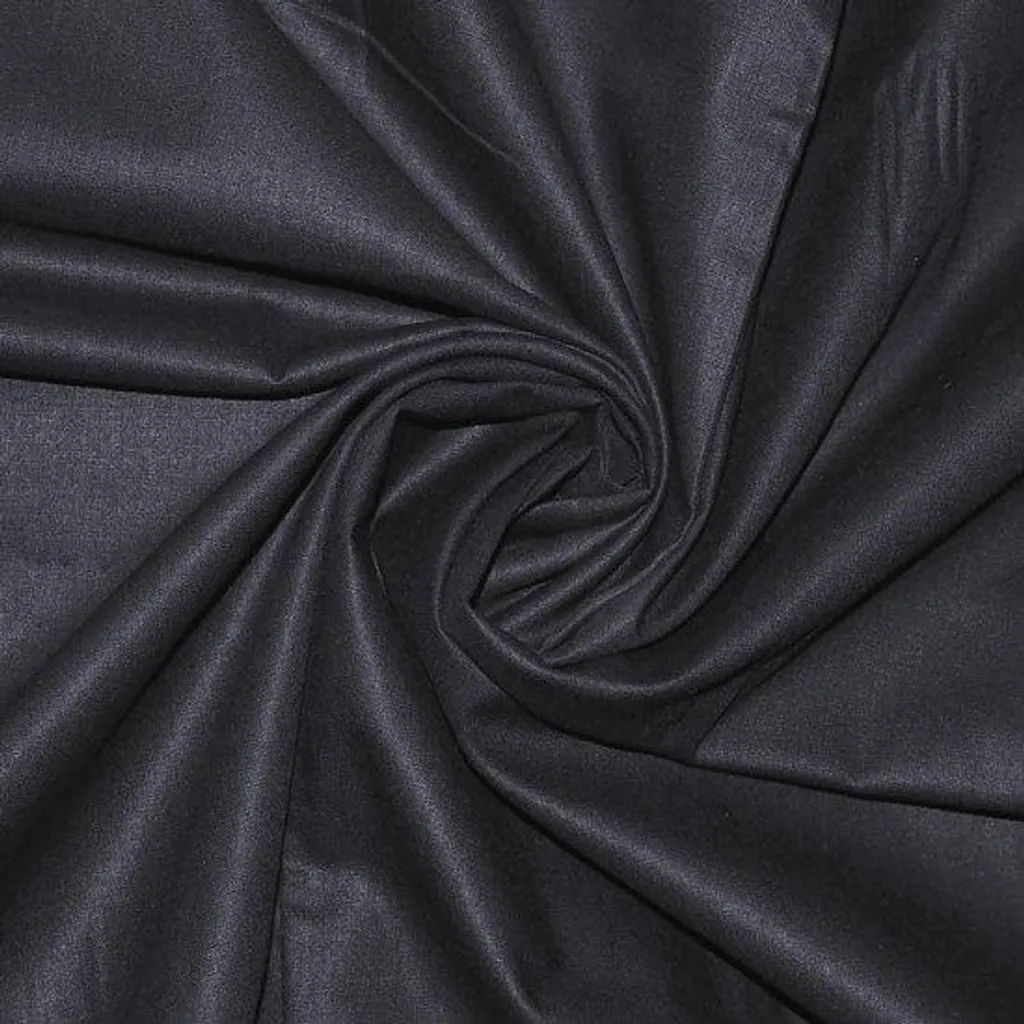 Tissu 100% Coton Noir 500x240cm Oeko-Tex pour Couture et Linge de Maison
