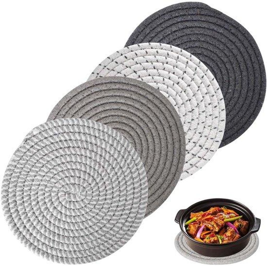 Federnde Befestigungsplatten - wasserabweisendes Baumwoll-Unterlagsmaterial - 4-teiliges Set