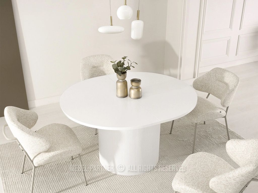Designový rozkládací stůl 140(180)x120 LARSON - bílý Obrázek produktu 