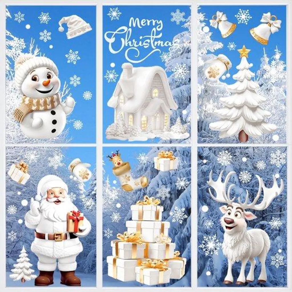 Décorations flocons de neige DIY en céramique blanche - Longueur 190 cm