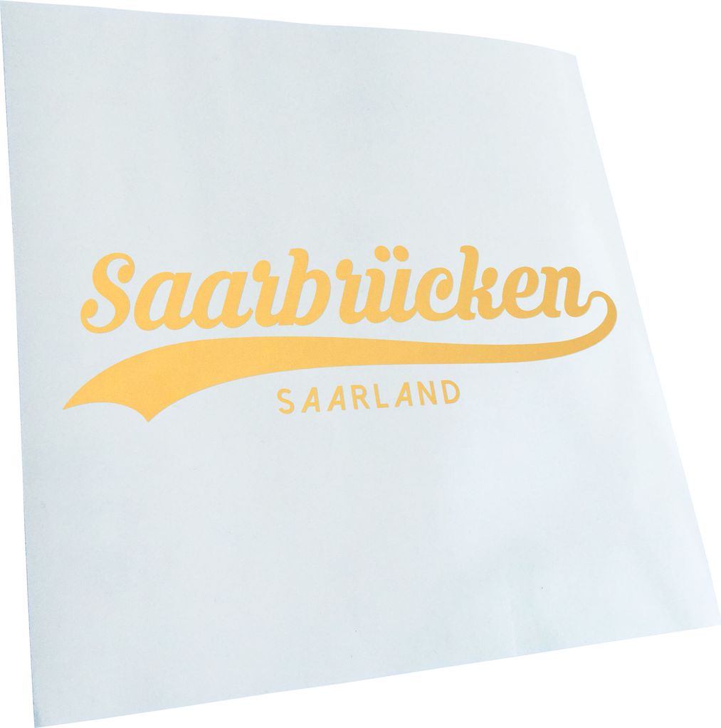 Kiwistar - Autoaufkleber - Saarbrücken Saarland - Creme - 50x14cm - Aufkleber für Auto, Laptop, Fahrrad, LKW, Motorrad Mehrfarbig JDM Decal Racing