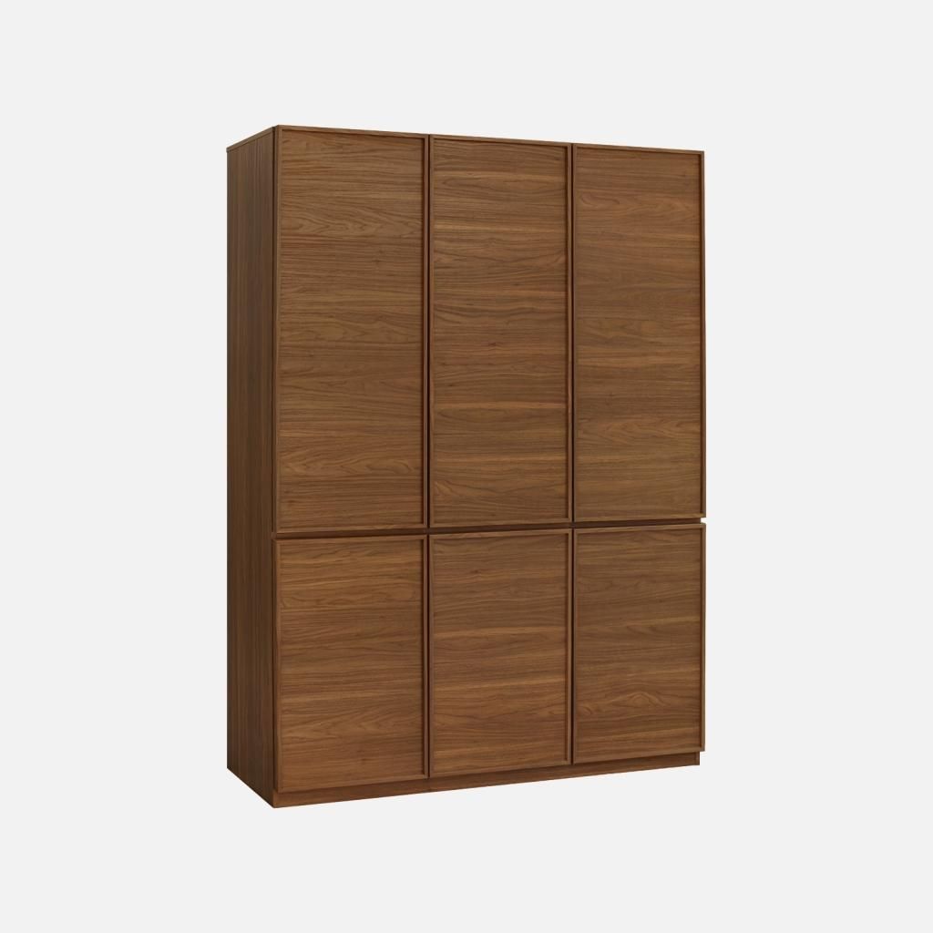 sweeek - Kleiderschrankmodul mit Holzdekor 6 Türen 1 Produktbild 
