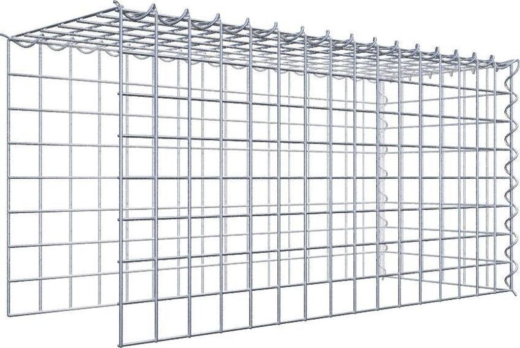 Anbaugabione Typ 4 80 cm x 40 cm x 30 cm (L x H x T), Maschenweite 5 cm x 5 cm, Spirale