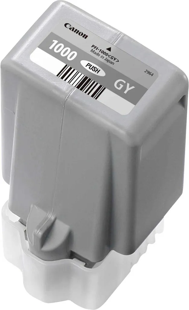 Cartouche Canon PFI-1000 GY Gris anti-bouchage pour tirages sans reflets