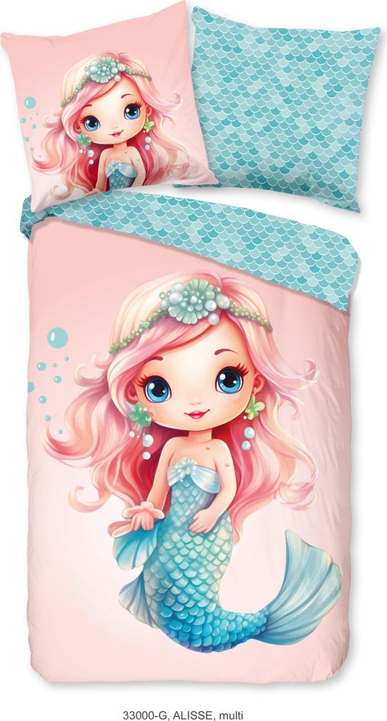 Duvet cover Good Morning 135x200 + 1* 80x80 cm - mermaid Produktbild 