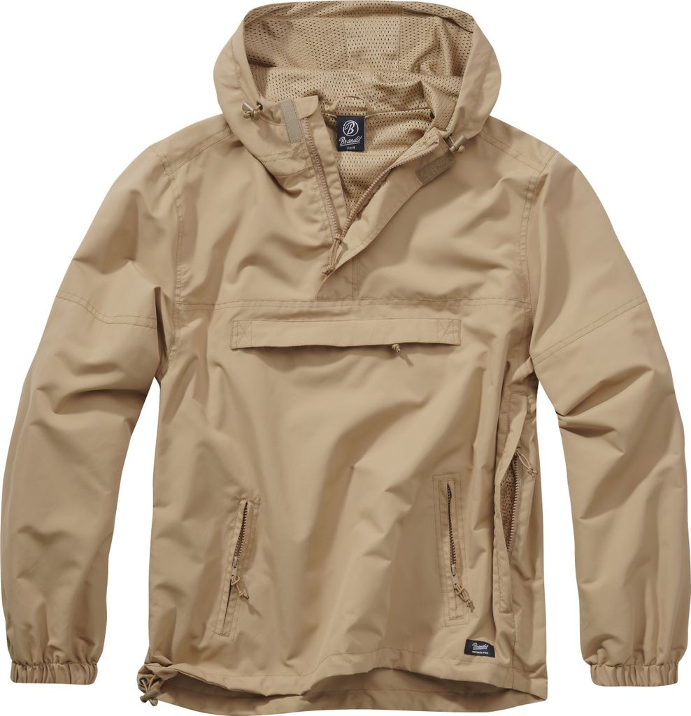 Brandit Summer Windbreaker Hoodie, beige, 2XL Produktbild 
