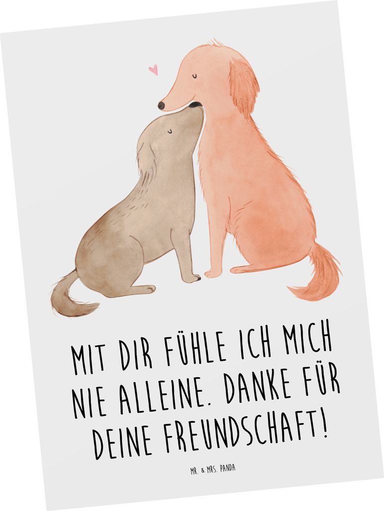 Mr. & Mrs. Panda Postkarte Beste Freundin - Weiß - Geschenk, Bedanken, Zuneigung, Wertschätzung, Lächeln, Ansichtskarten, Ansichtskarte, Danke s...